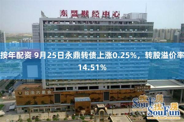 按年配资 9月25日永鼎转债上涨0.25%，转股溢价率14.51%